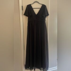 Azazie maternity bridesmaid dress, 'Verna'. Black, NWT. Maxi.